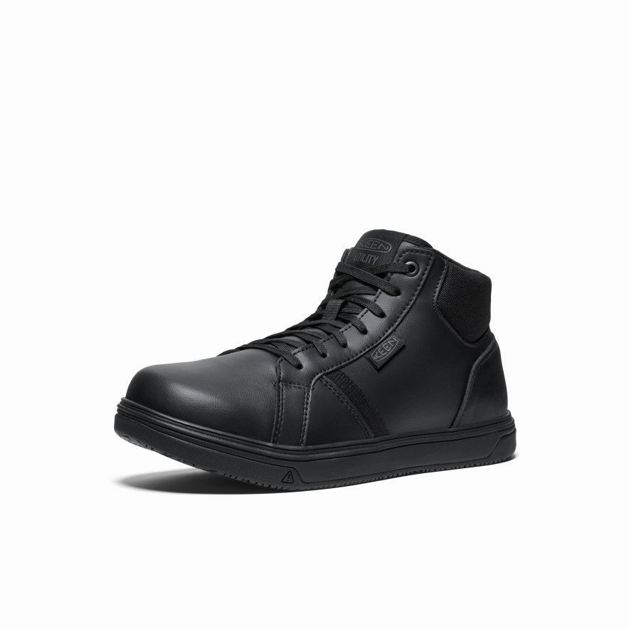 Break Ready Men's PTC Kenton Mid Work Shoe (Soft Toe)  |  Black/Black
