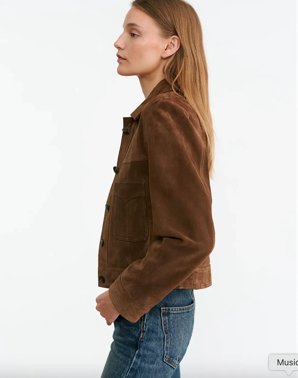 Fashionable Outerwear Winter Coat Susannah Suede Jacket in Hazelnut