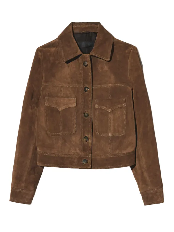 Portray Reinforced Seams Susannah Suede Jacket in Hazelnut