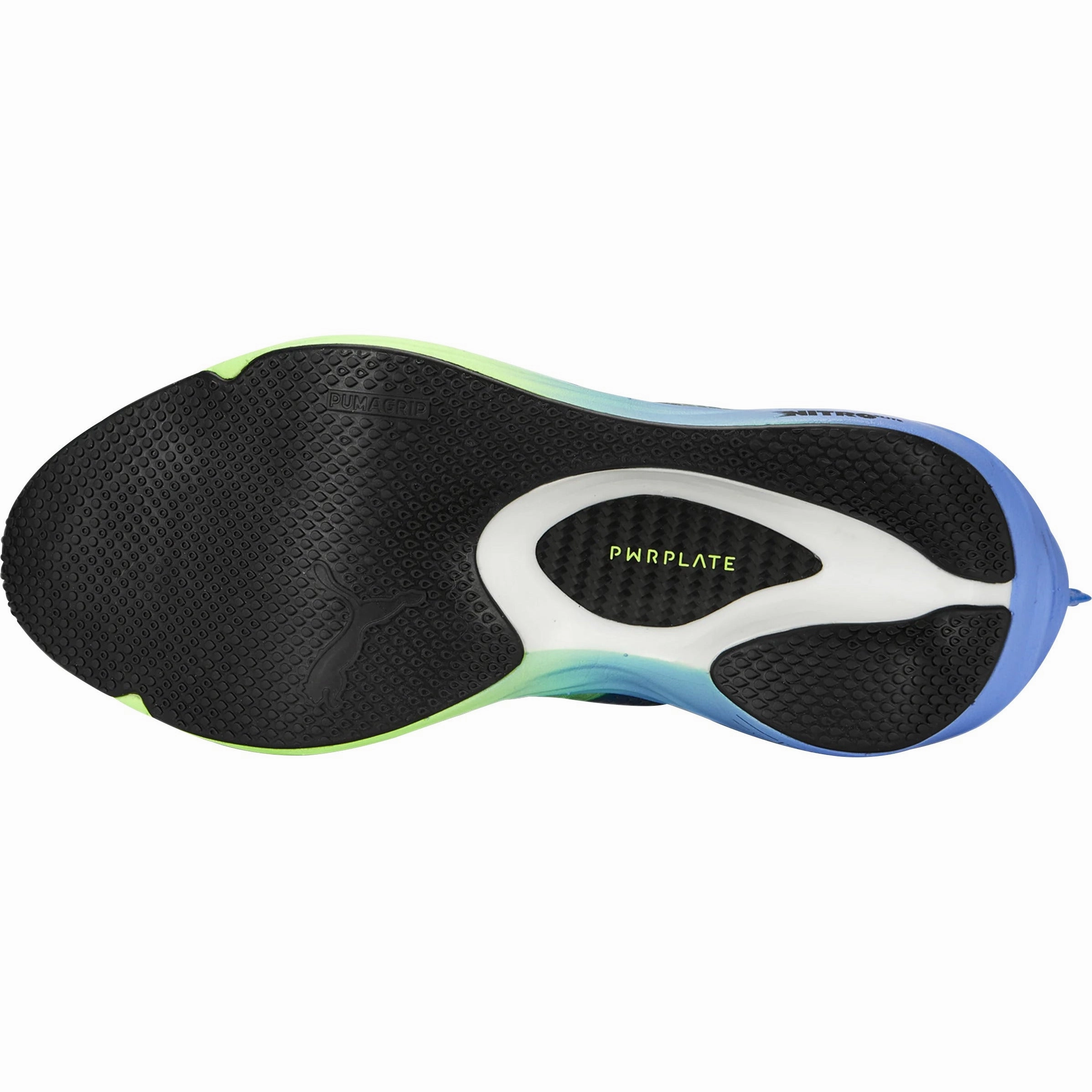 Puma Fast-FWD Nitro Elite Mens Running Shoes - Blue water - resistant running option running in a bus station area shoes