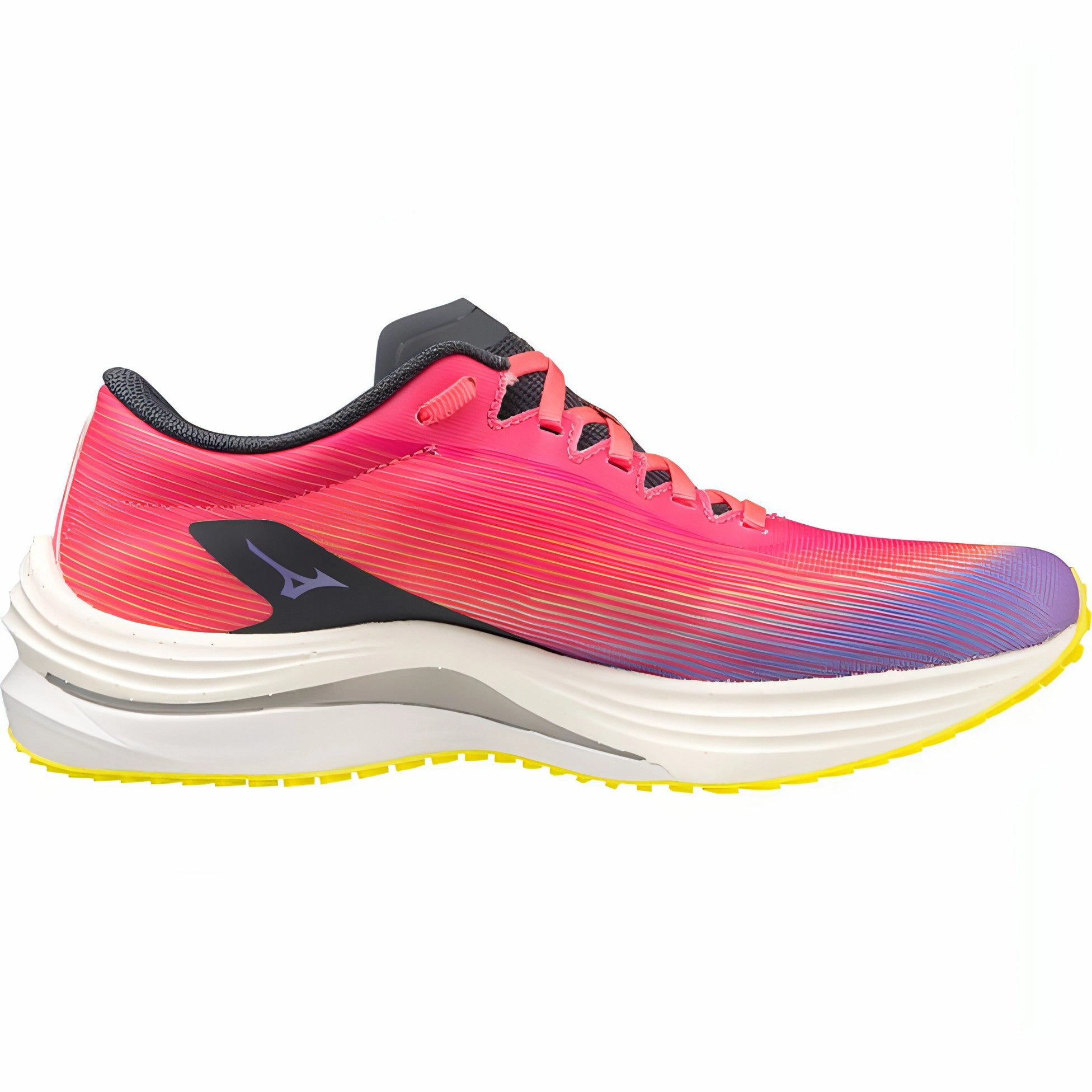 street Unibody Midsole Construction Mizuno Wave Rebellion Flash Womens Running Shoes - Pink