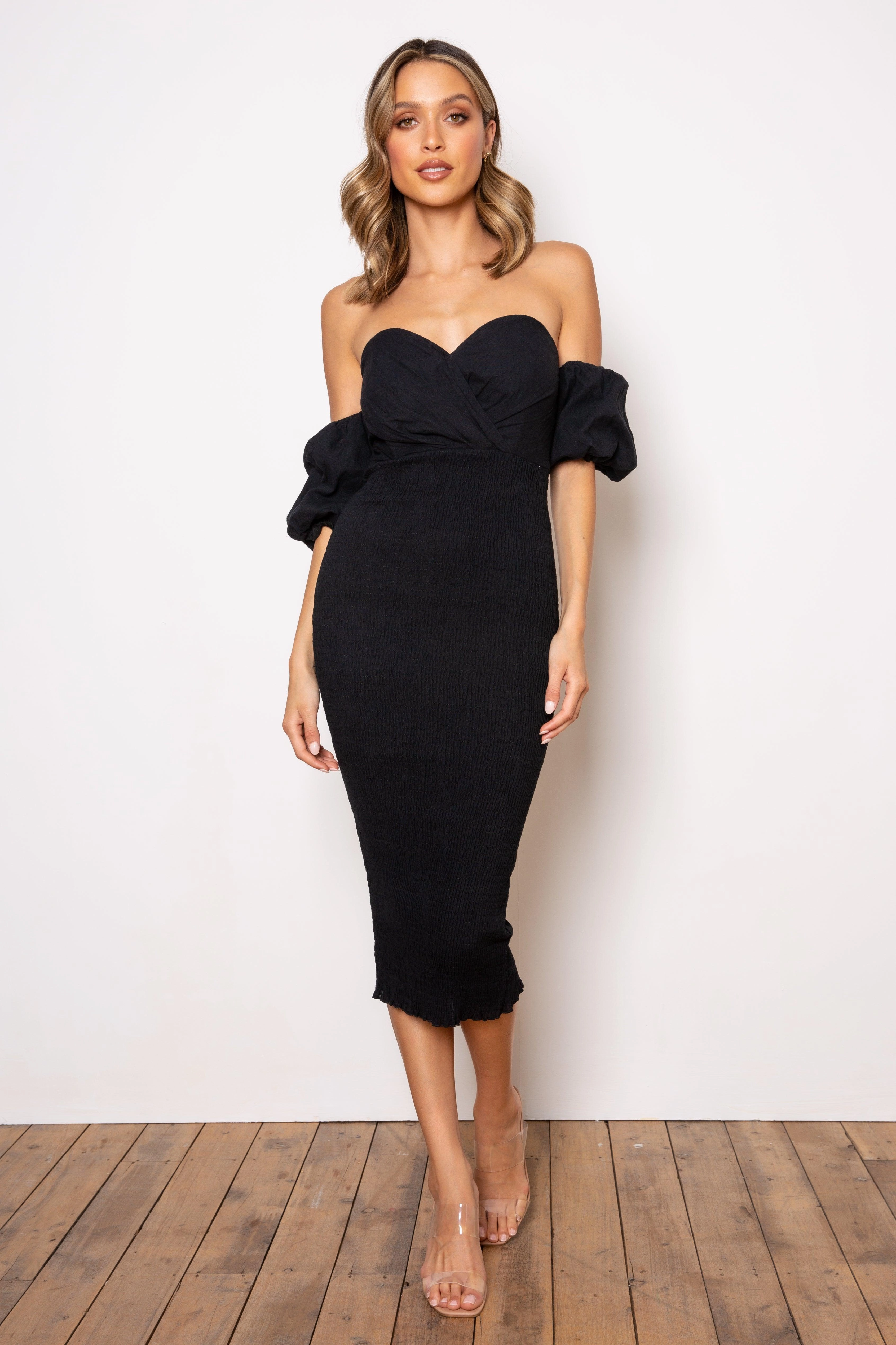 Sweetie Midi Dress - Black Trend Focused Grab Now