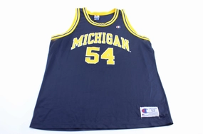 Dynamic Tension Banding Breathable Layer 90's University of Michigan #54 Champion Basketball Jersey