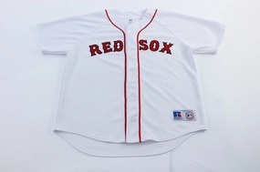 90's Boston Red Sox Embroidered Russell Athletic Baseball Jersey Sleek Look Dynamic Ergonomic Fit