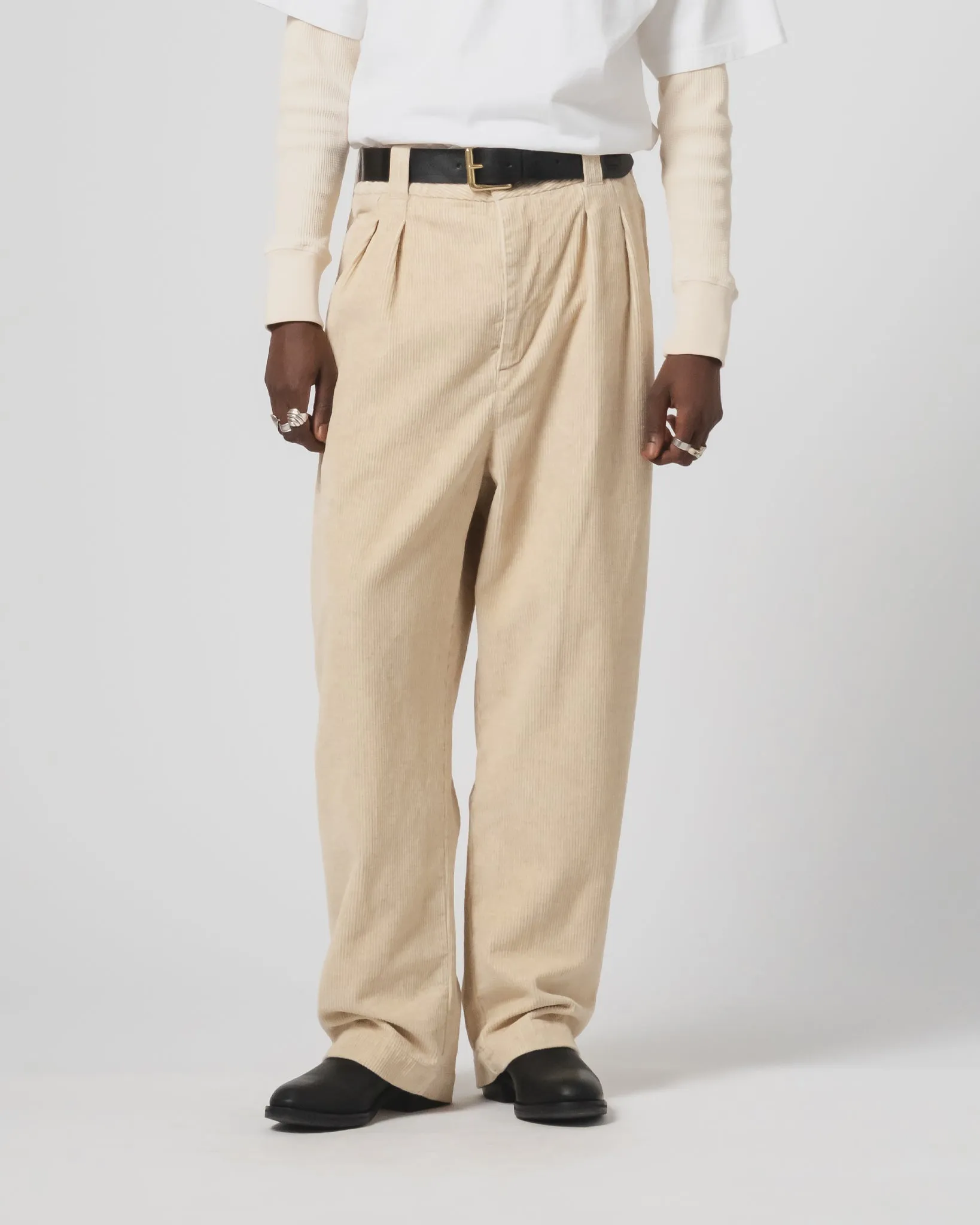 Officer Chino Natural Cord Wheat Lightweight Flex