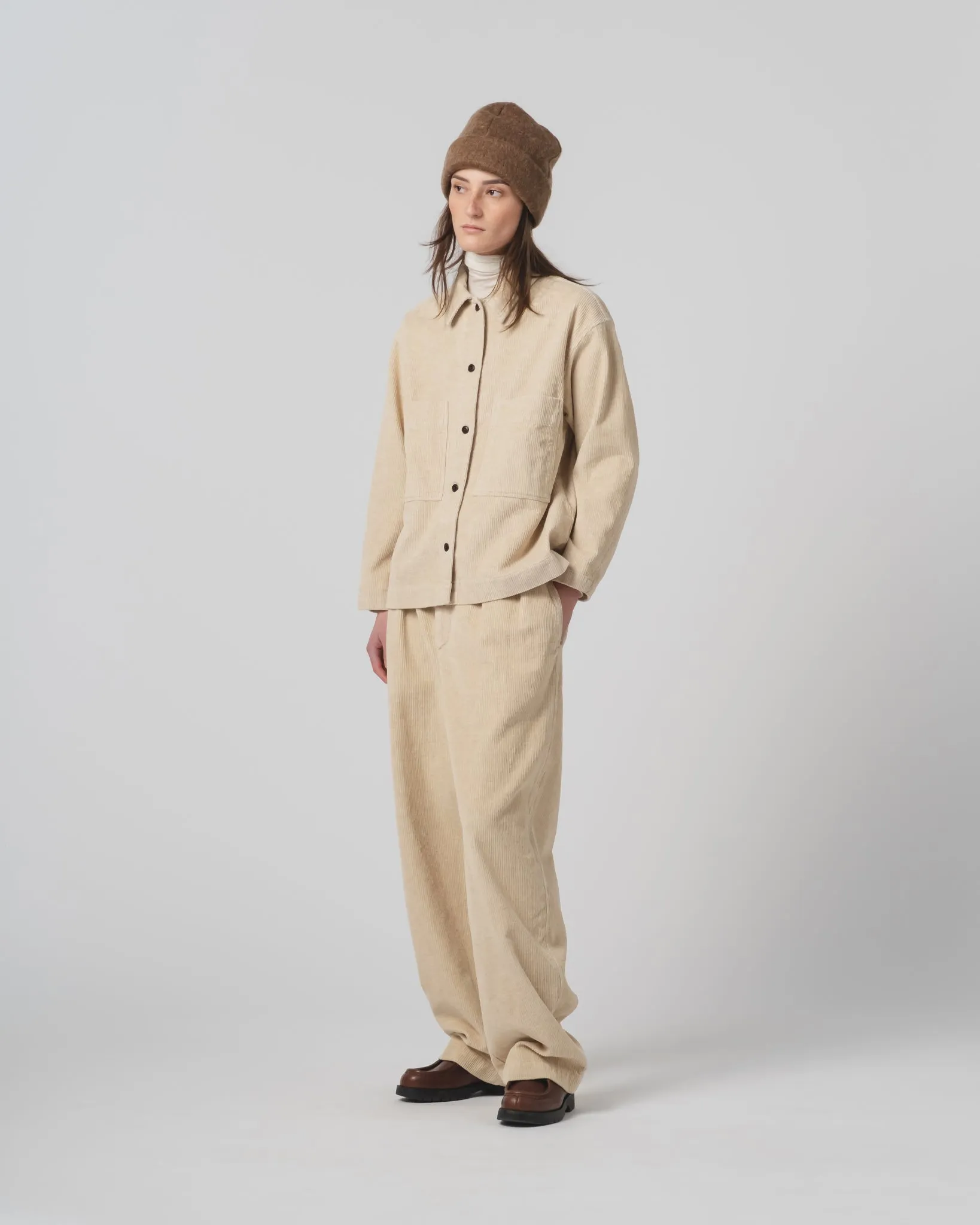 Clean Cut Officer Chino Natural Cord Wheat