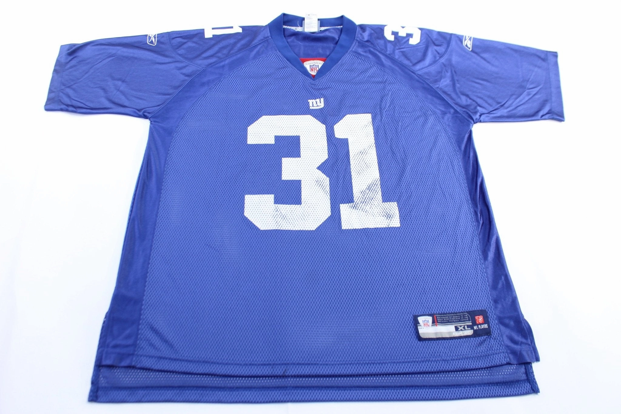 Reebok Logo New York Giants Aaron Ross Football Jersey Athletic Day Fade Resistant Dyeing