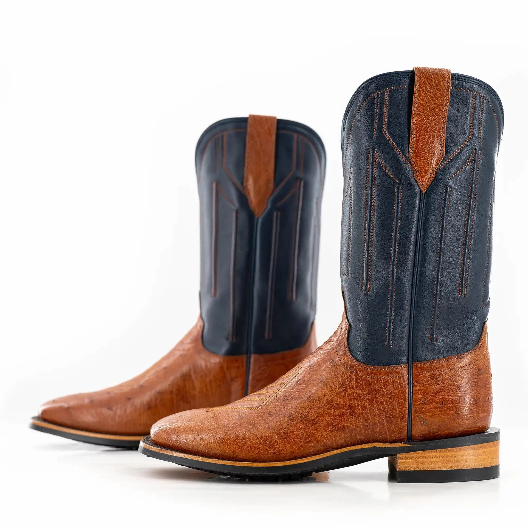 Stable Fresh Style The Colt - Indigo/Cognac Smooth Ostrich