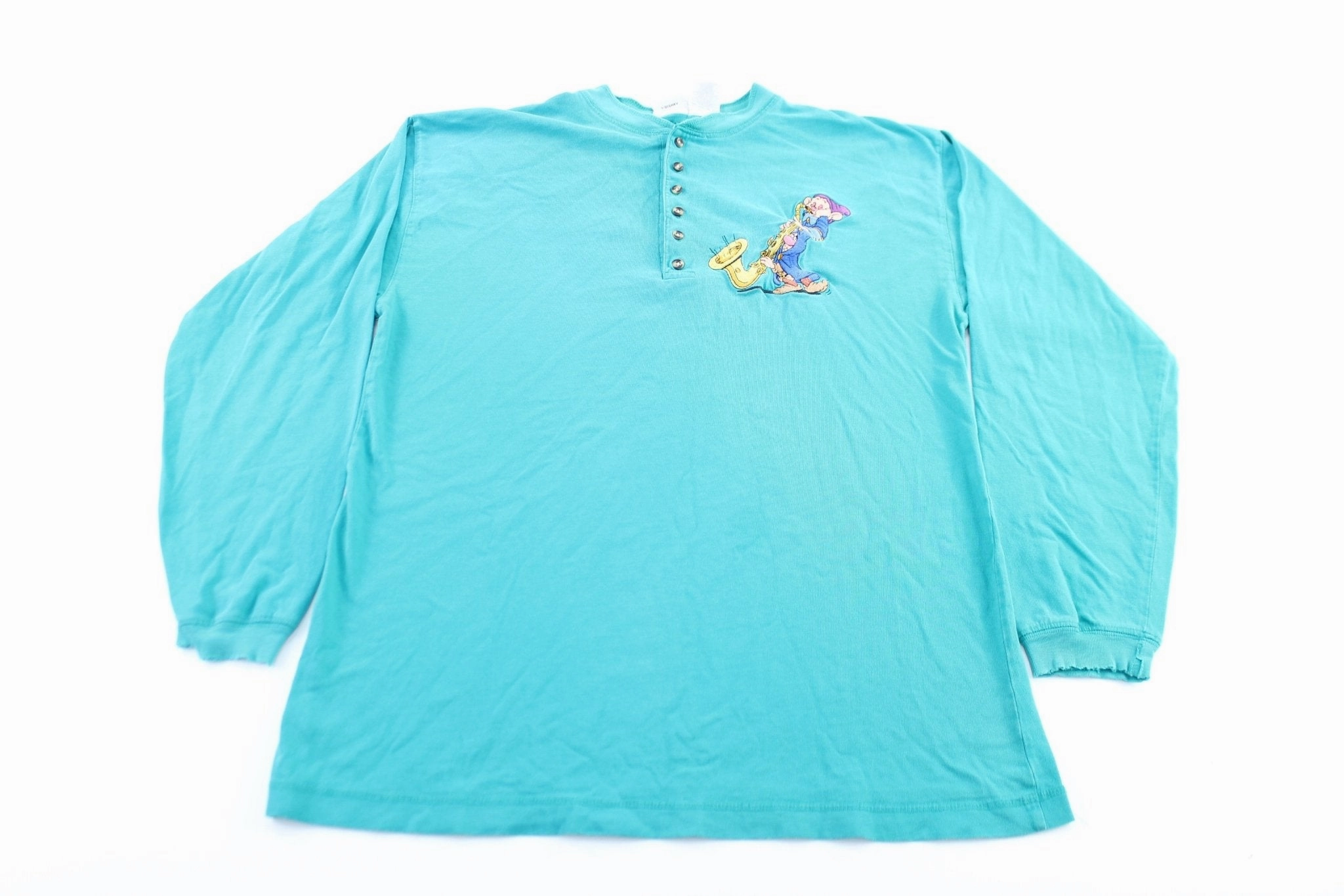 The Disney Store Embroidered 7 Dwarfs LS T-Shirt Minimal Design Basic Comfort