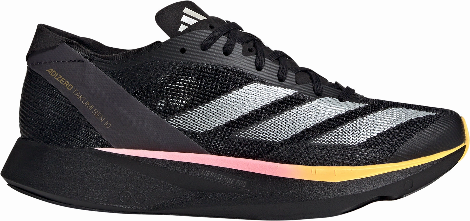 adidas Adizero Takumi Sen 10 Womens Running Shoes - Black Stretchable Tongue gender - specific - fit
