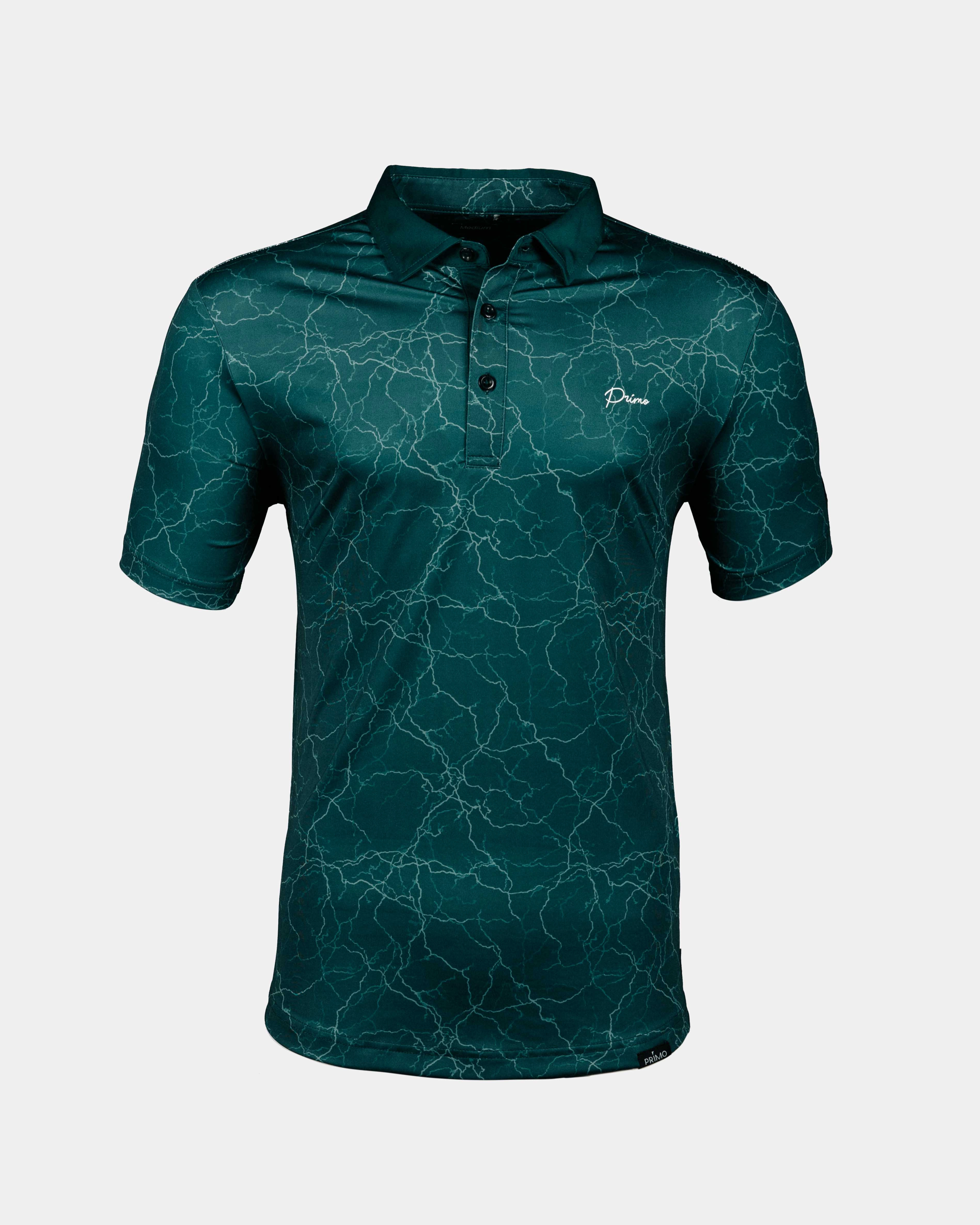 Cotton fabric Club Attire Grant Horvat Green Bolt Classic Polo