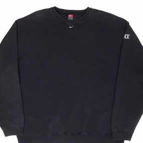 Chic Design VINTAGE NIKE BLACK CENTER SWOOSH SWEATSHIRT 1990S 2XL
