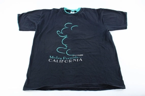 Casual Everyday Textured Surface Vintage Mickey Presents... California T-Shirt