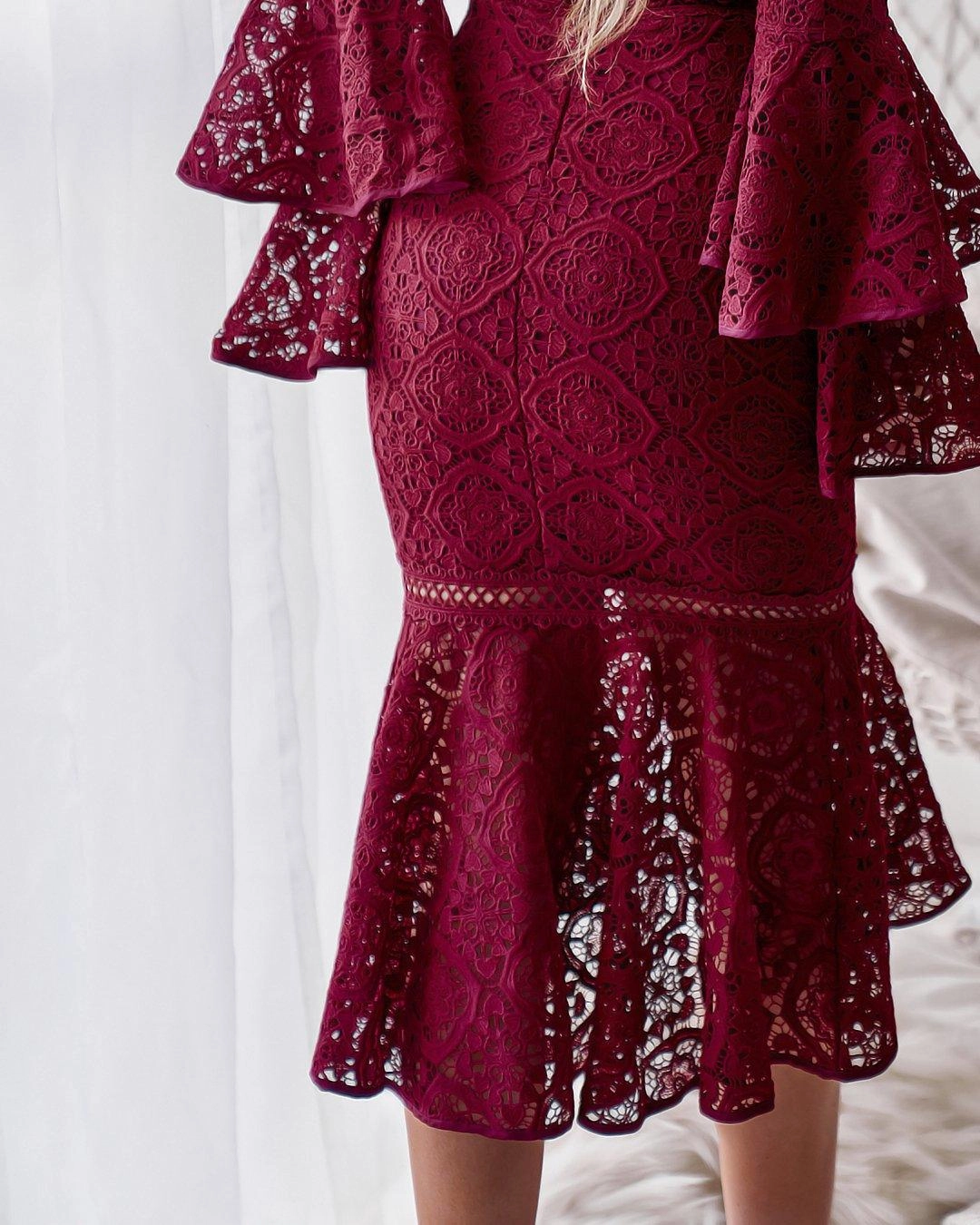 Brianna Dress - Red Youthful Look Urban Fit