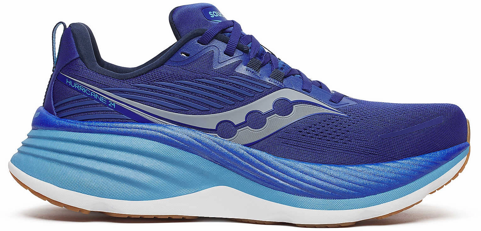Saucony Hurricane 24 Mens Running Shoes - Blue Water Resistant Fabric