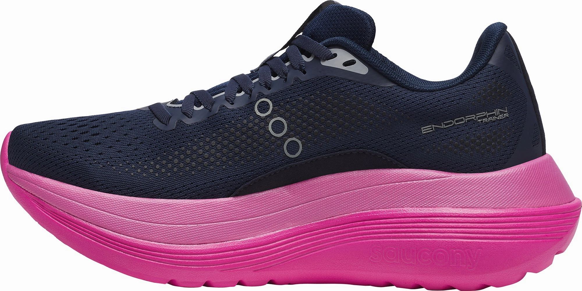 Saucony Endorphin Trainer Womens Running Shoes - Blue Shock Dispersing Plate Durable Carbon Rubber