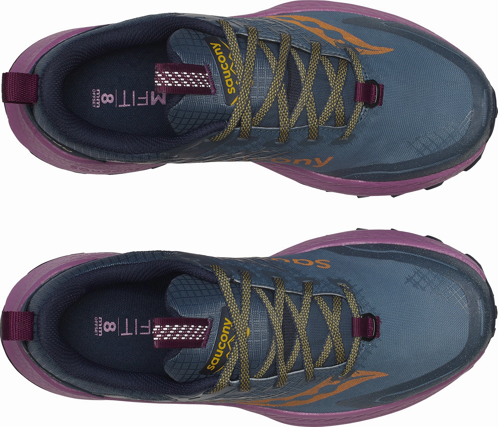 Saucony Ride TR2 GORE-TEX Womens Trail Running Shoes - Blue Slip Resistant Lugs