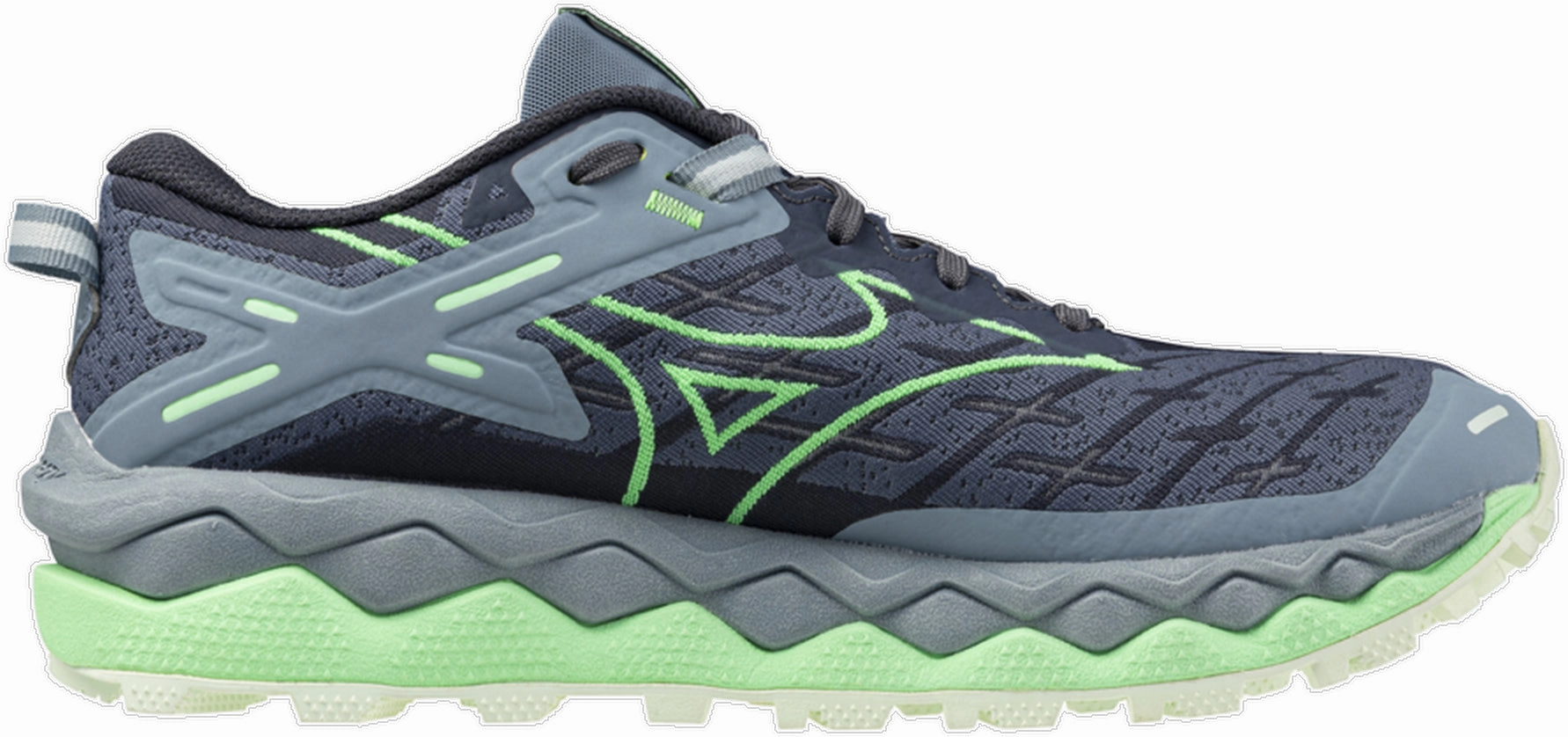 Durable Tread Pattern ultra - marathon Mizuno Wave Mujin 10 Womens Trail Running Shoes - Blue