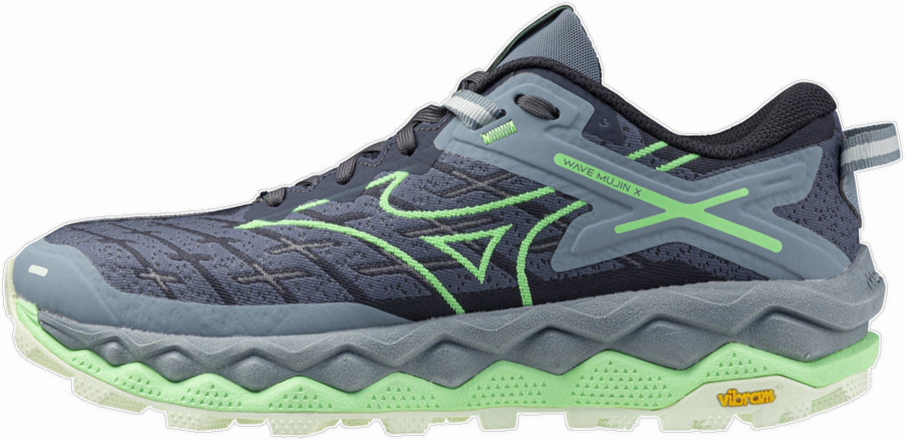 Adaptive Lace Lock Mizuno Wave Mujin 10 Womens Trail Running Shoes - Blue