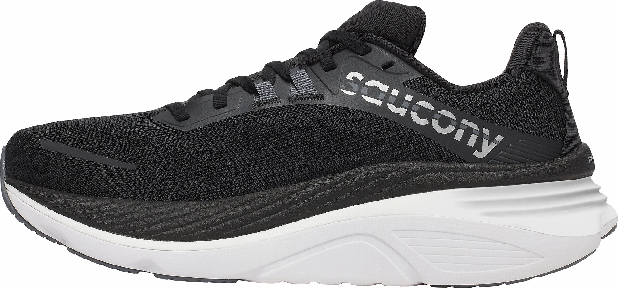 rubber - outsole shoes Saucony Hurricane 24 Mens Running Shoes - Black