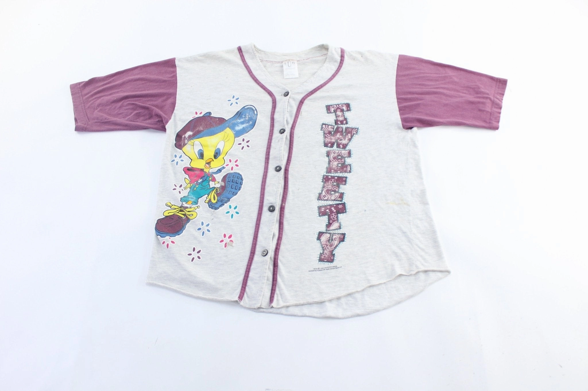Durable Material 1994 Looney Tunes Tweety Jersey T-Shirt
