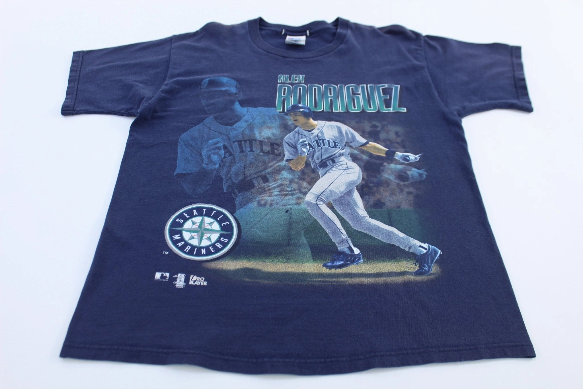 Comfort Wear Fit Fit for Any Season 90's Seattle Marines Baseball Alex Rodriguez T-shirt