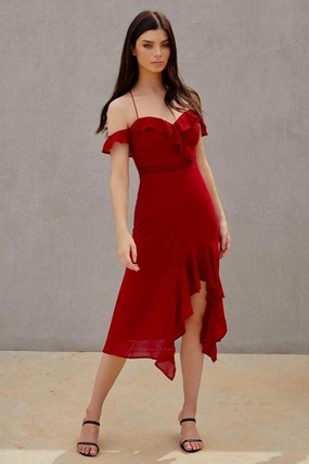 Alana Dress - Red Fit Clean Casual Fit