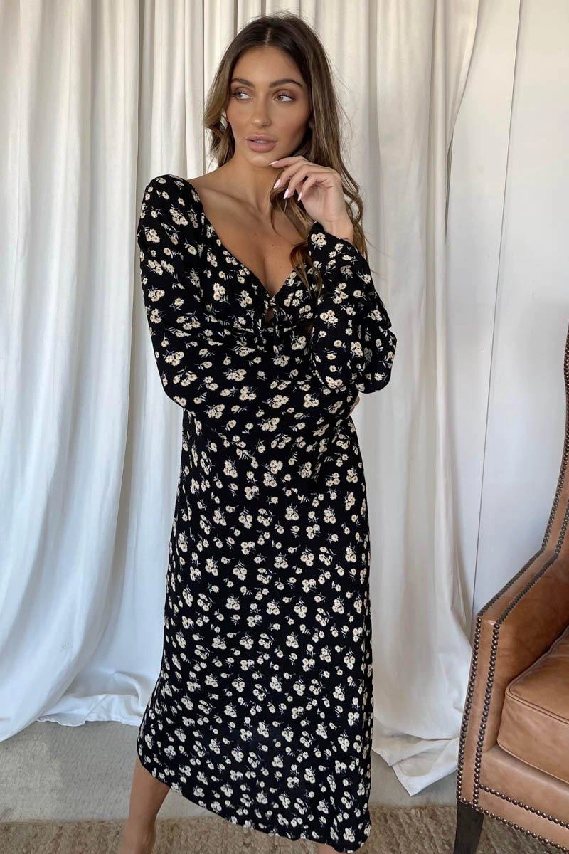 Seasonal Mood Practical work-to-play piece Fleur Dress - Black Daisy