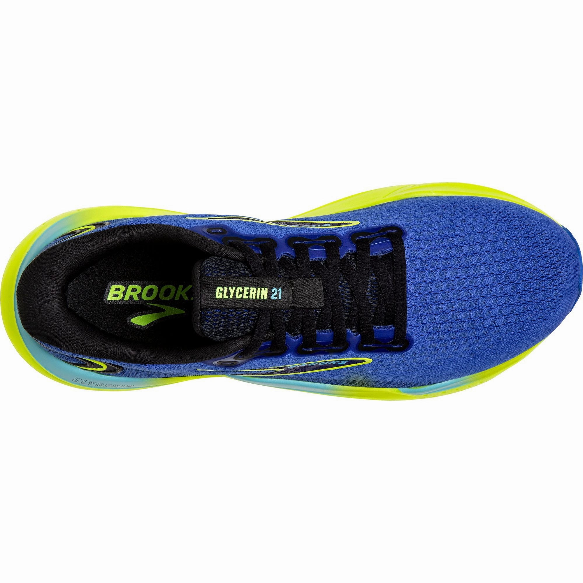 half - marathons training support Brooks Glycerin 21 Mens Running Shoes - Blue