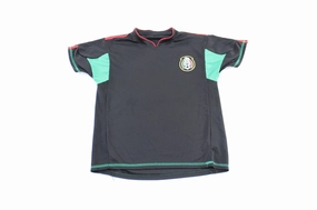 Youth Mexico Embroidered Patch Black, Red, & Green Soccer Jersey Breathable mesh Fresh Comfort