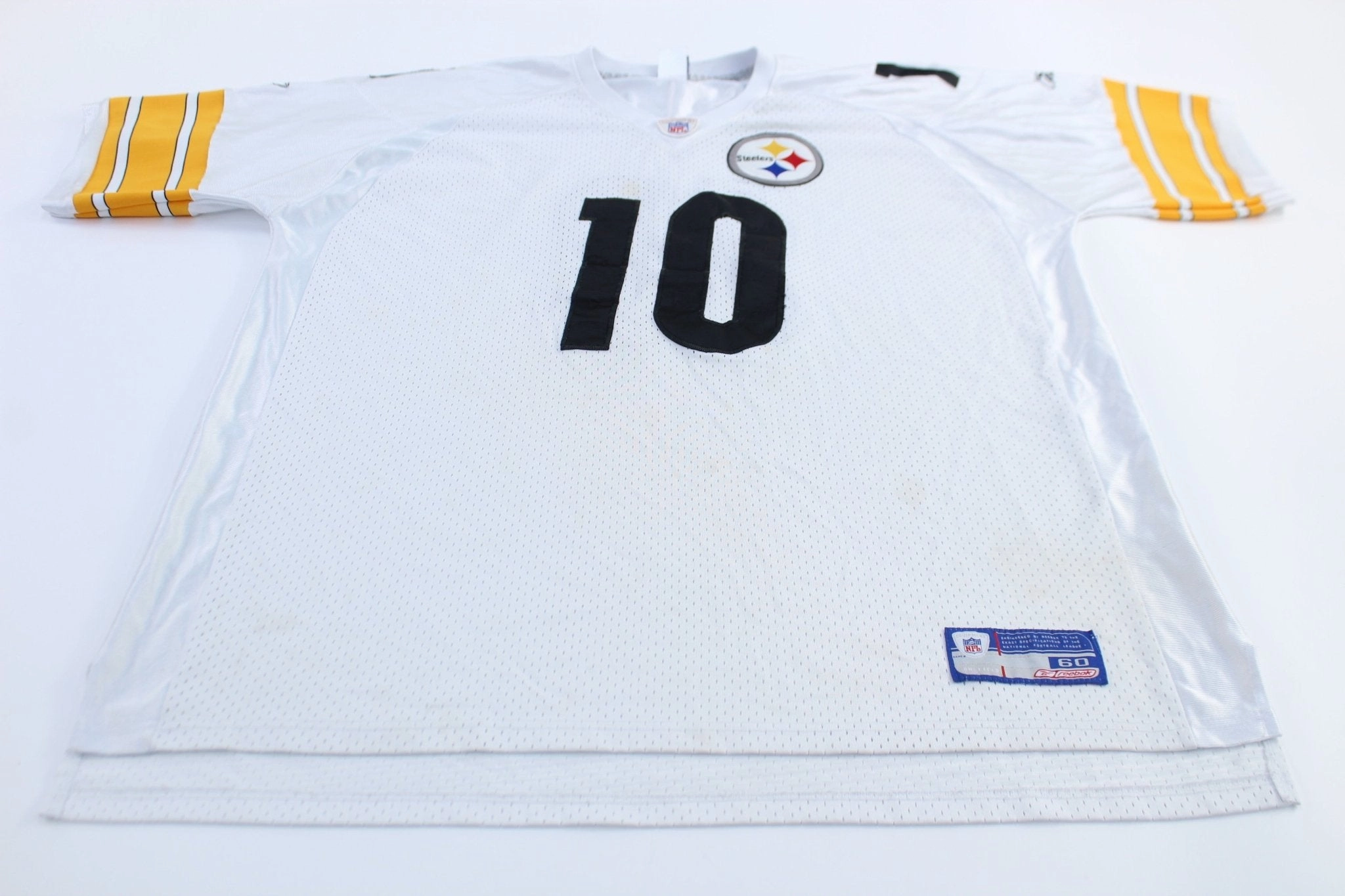 Reebok Logo Pittsburgh Steelers Santonio Holmes Football Jersey Double Layered Hem Any Activity