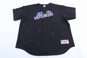 Street Fit Cool Texture 90's New York Mets Embroidered Baseball Jersey