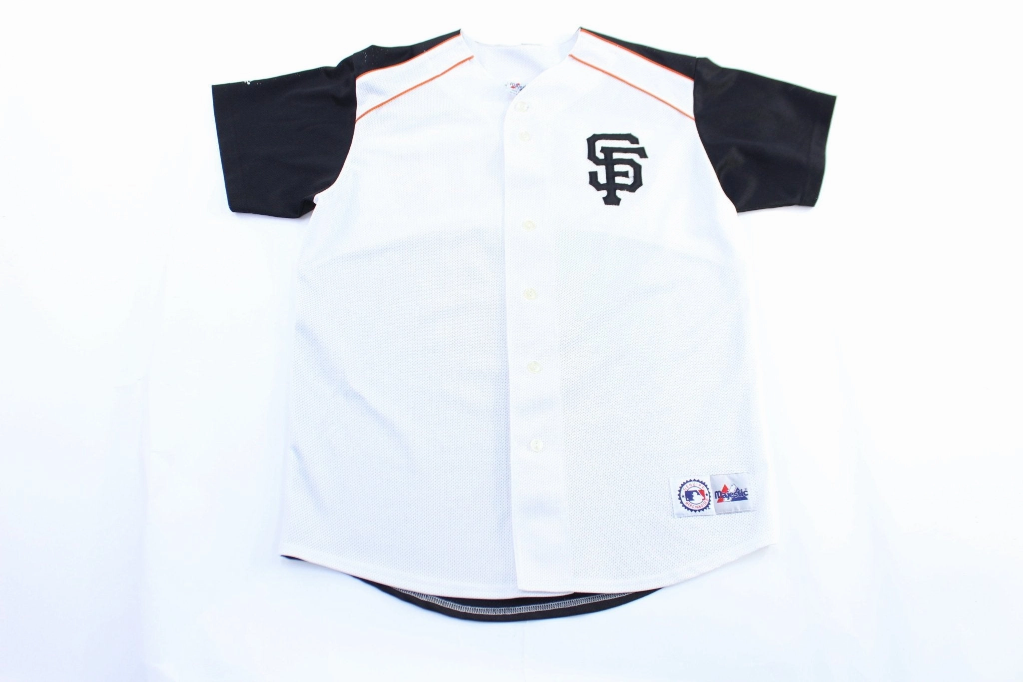Majestic Embroidered San Diego Giants Baseball Jersey Contrast Trim Details