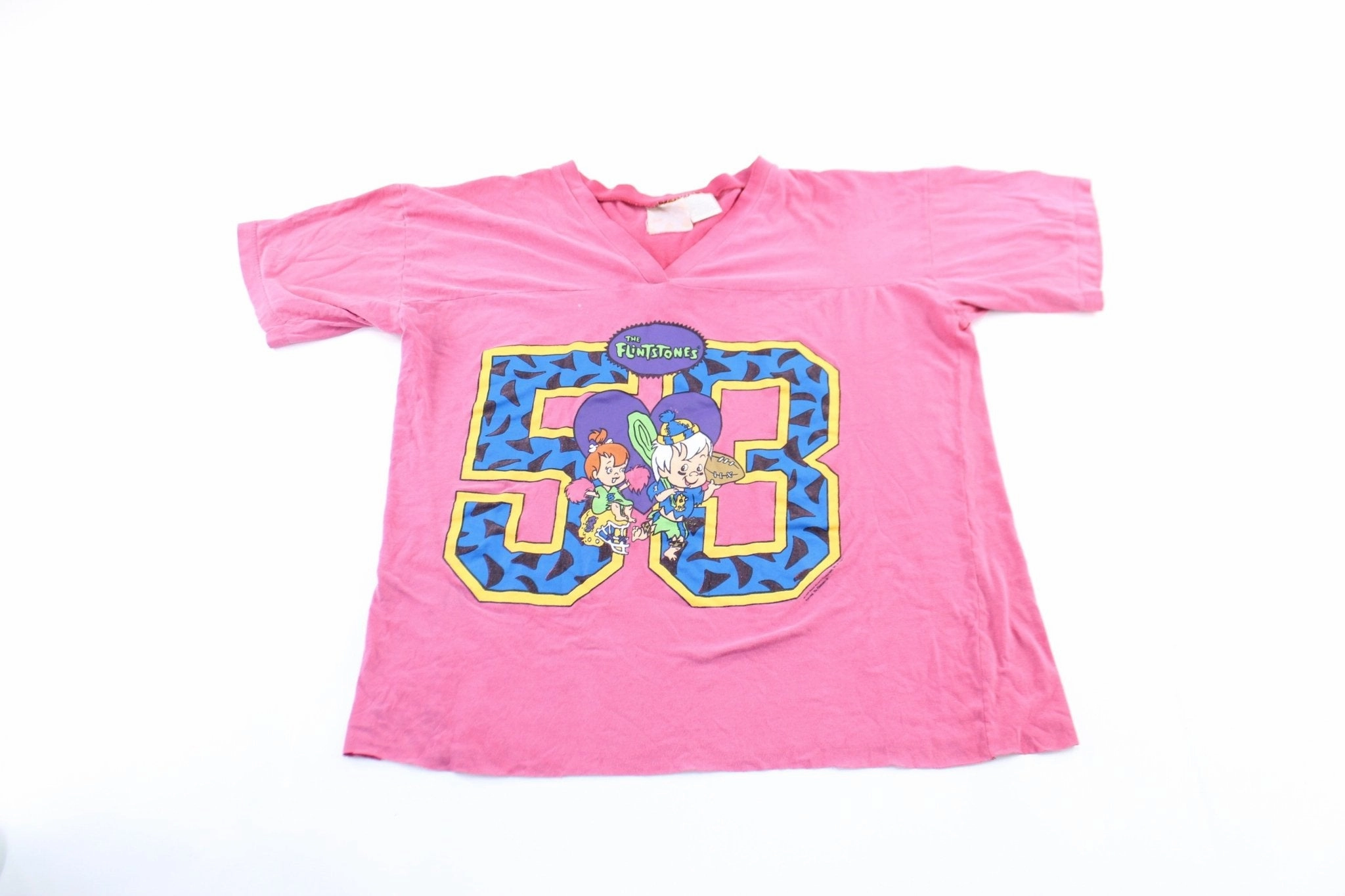 Cool Texture Hyper Breathable 1994 The Flintstones Football Jersey T-Shirt