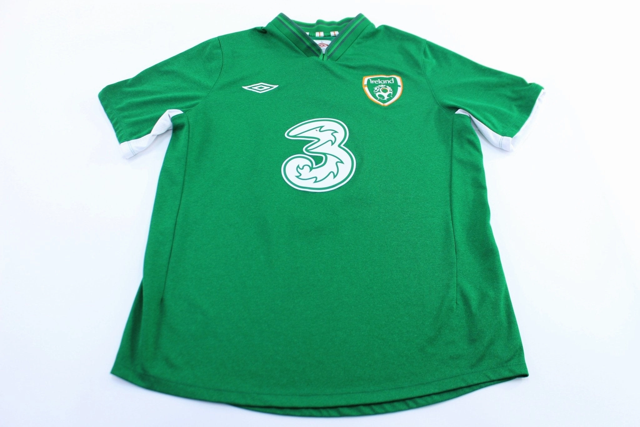 Umbro Embroidered Logo Ireland #3 Keane Soccer Jersey No Drag