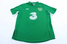 Umbro Embroidered Logo Ireland #3 Keane Soccer Jersey No Drag