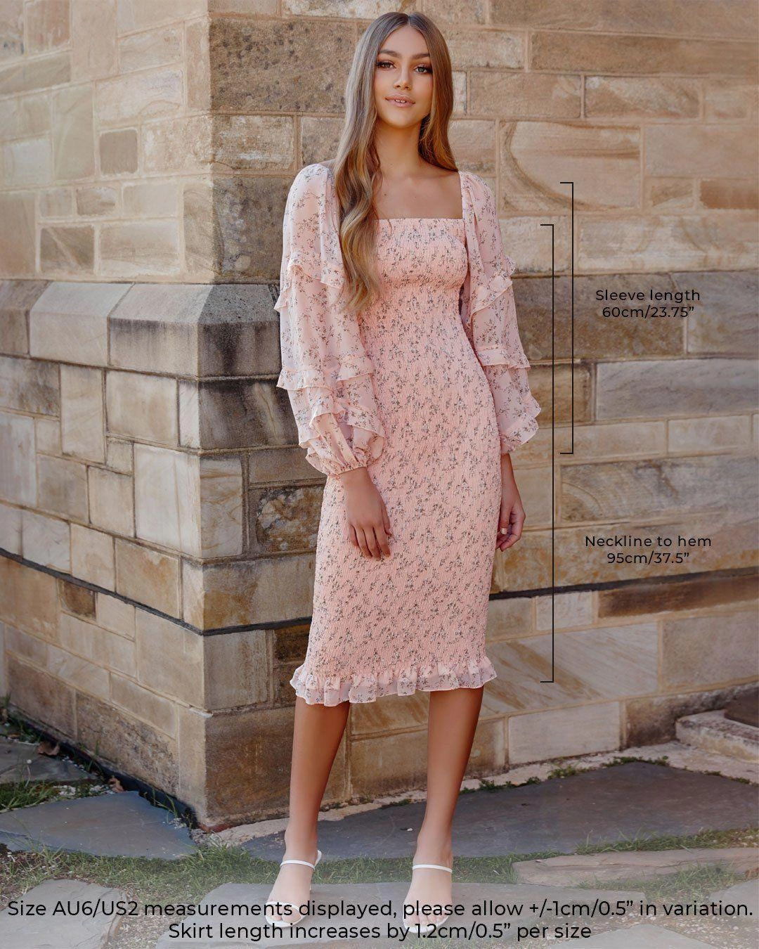 Ena Dress - Baby Pink Tailored Fit