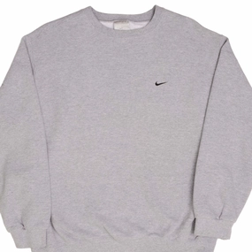 Business Ready VINTAGE NIKE CLASSIC SWOOSH GREY SWEATSHIRT 2000S SIZE LARGE