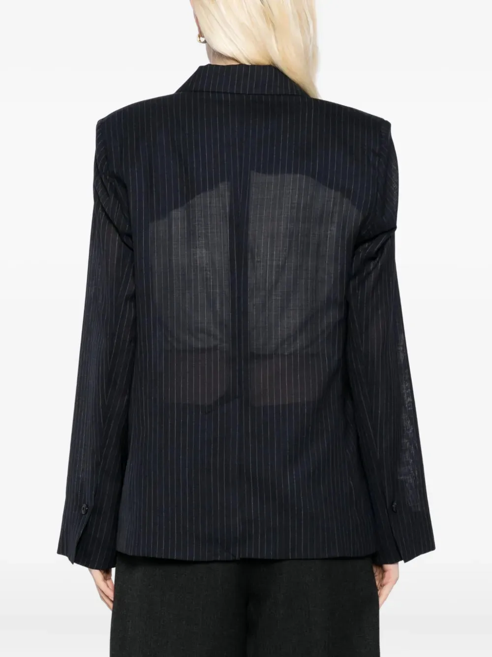 Unlined Husband Blazer in Midnight/White Spread