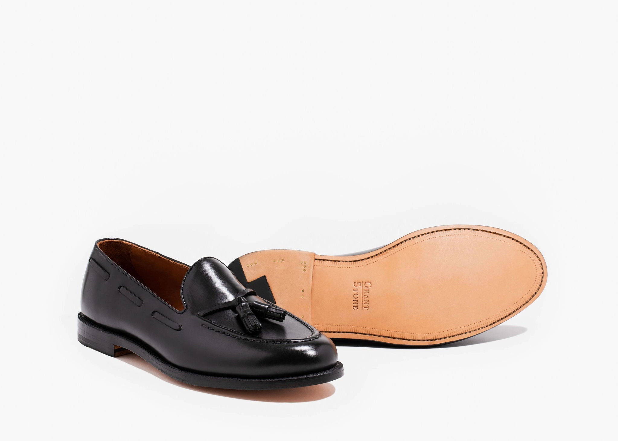 Casual Comfort Shoes Urban Path Tassel Loafer Black Calf