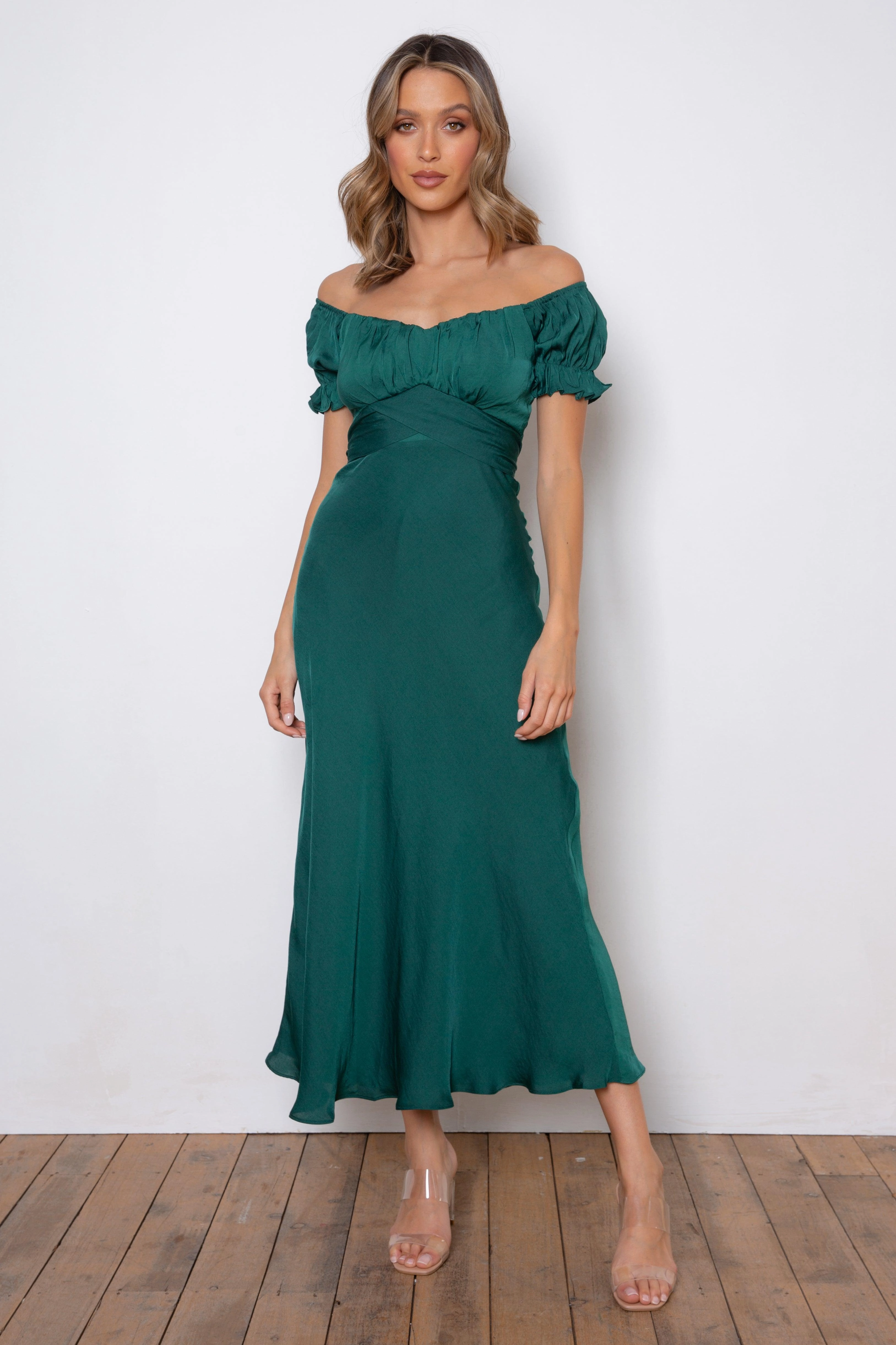 Samantha Dress - Forest Green Formed Look