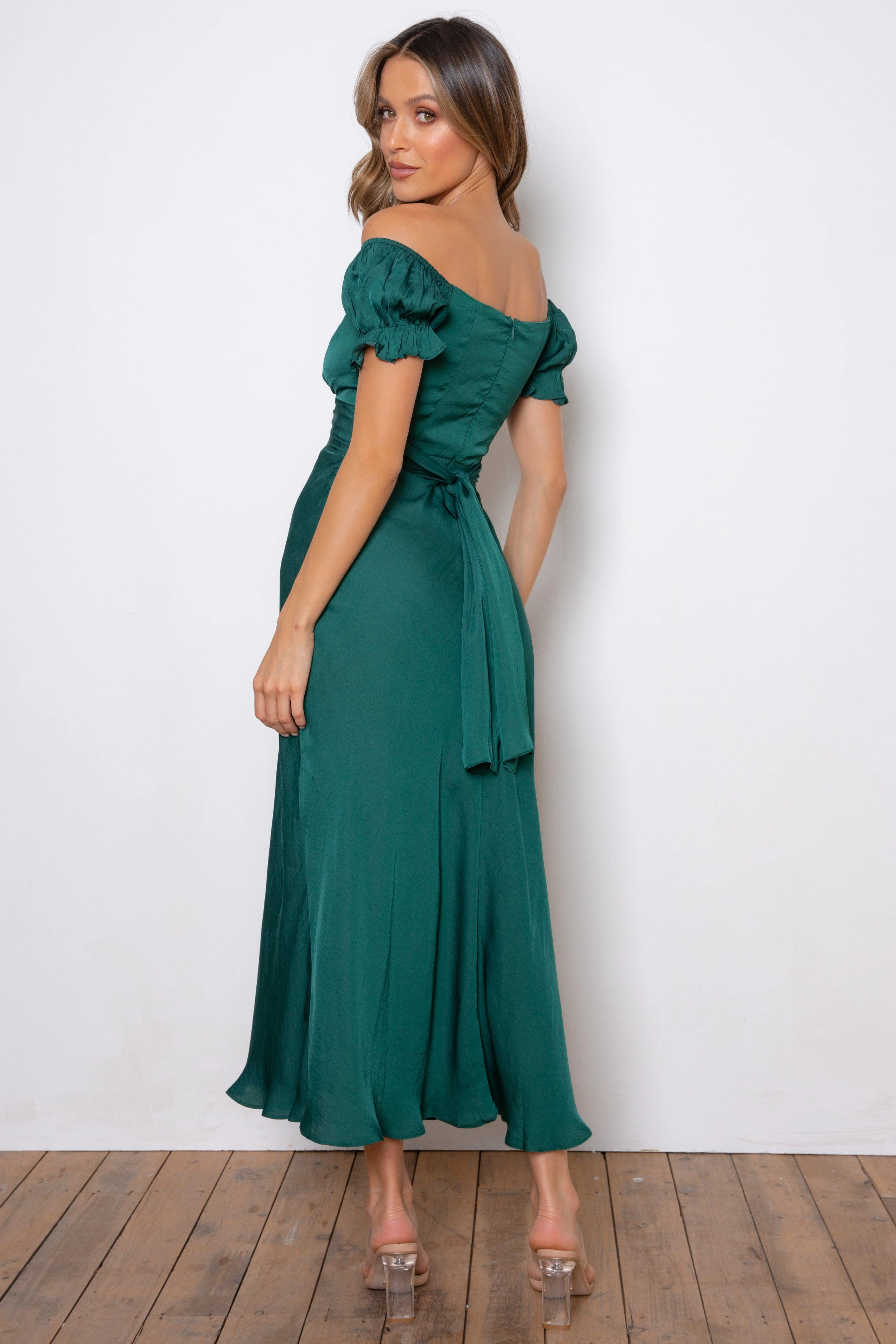 Samantha Dress - Forest Green Light Wear Easy Pairing