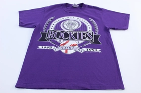 1993 Colorado Rockies Baseball Inaugural Year T-Shirt Casual Wear All-Day Comfort Wear