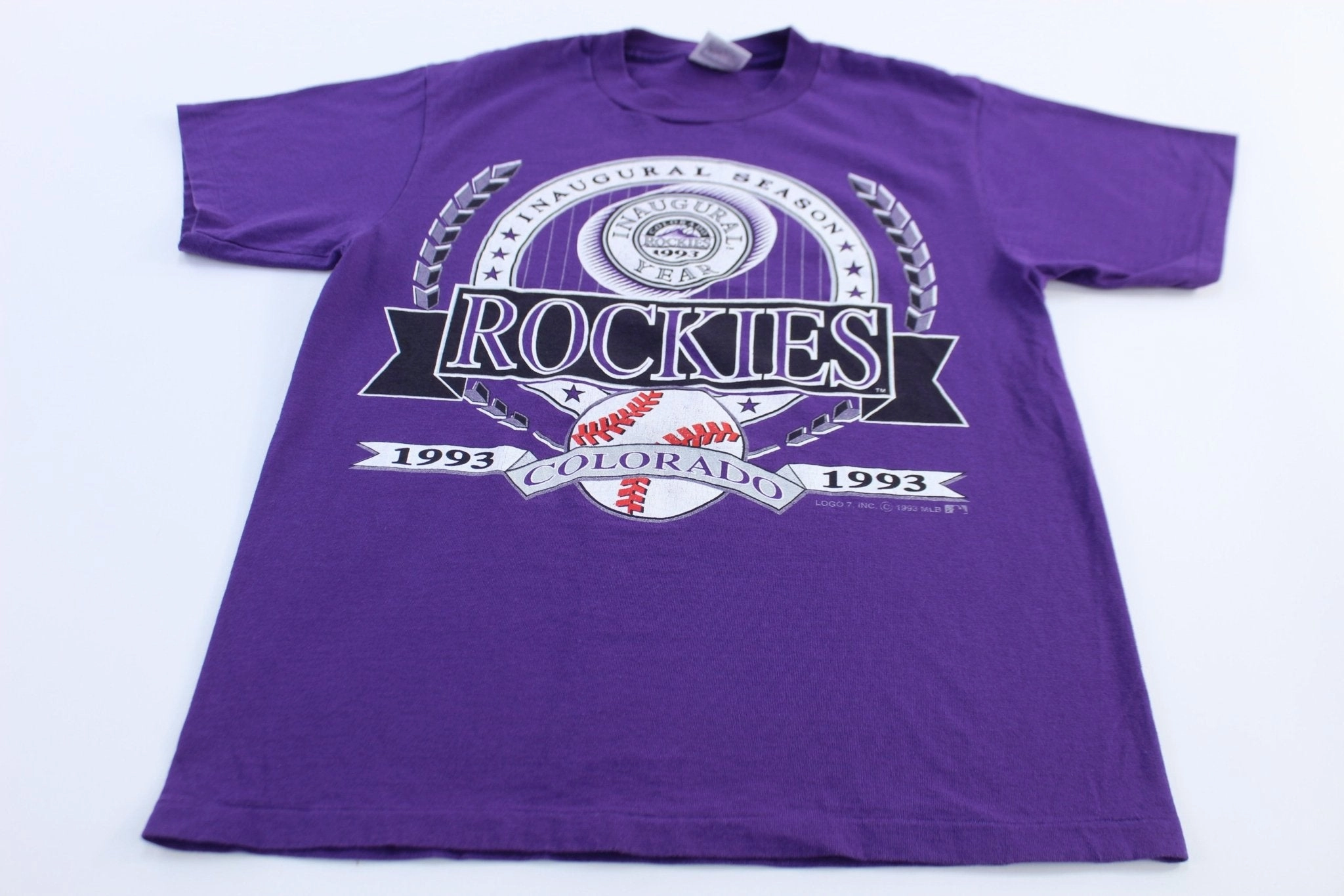 1993 Colorado Rockies Baseball Inaugural Year T-Shirt Casual Wear All-Day Comfort Wear