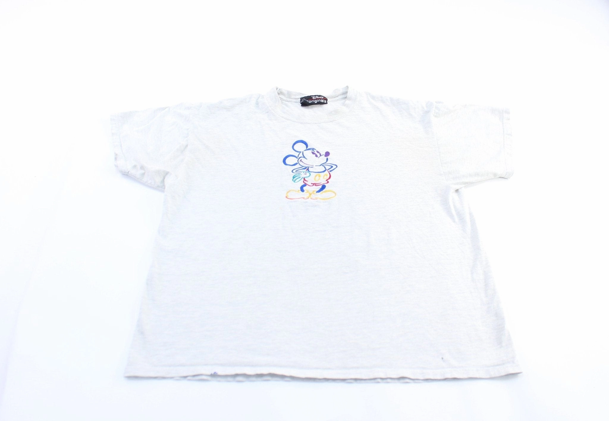 Plus size confidence 90's Disney Embroidered Mickey Mouse Colorful T-Shirt