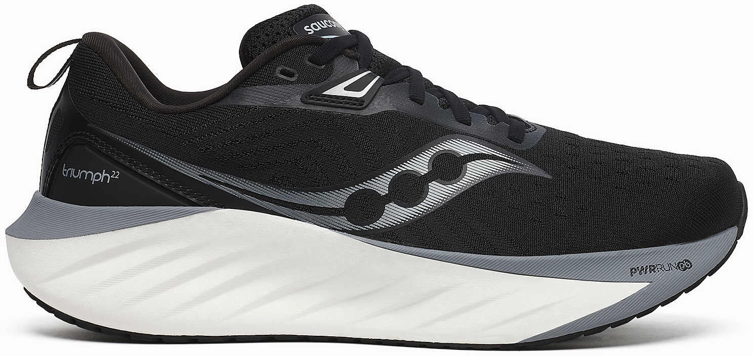 ground grip Saucony Triumph 22 Mens Running Shoes - Black