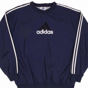 VINTAGE ADIDAS BIG LOGO WINDBREAKER PULLOVER JACKET 1990S SIZE LARGE gear up Wind Control