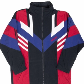 VINTAGE ADIDAS BSG BLUE RED BLACK WINDBREAKER JACKET 1980S LARGE Seam Sealed Construction Breathable Material