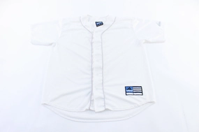 Vintage Adidas Embroidered Logo White Mesh Baseball Jersey Unisex Apparel Form Fit