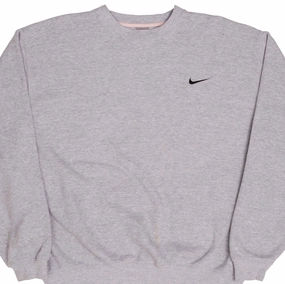 VINTAGE CLASSIC NIKE SWOOSH GREY HEAVYWEIGHT SWEATSHIRT 2000S XL product ribbon playfulness